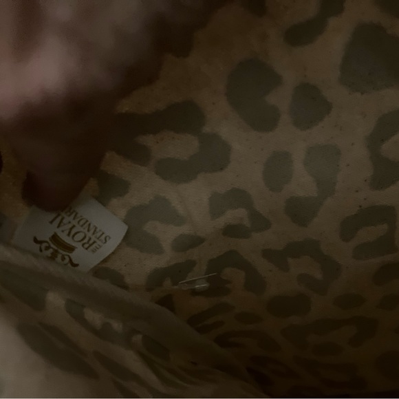 NWOT Leopard Print Canvas Tote Bag - Beige/Black - Picture 5 of 5